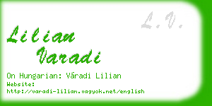 lilian varadi business card