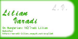 lilian varadi business card